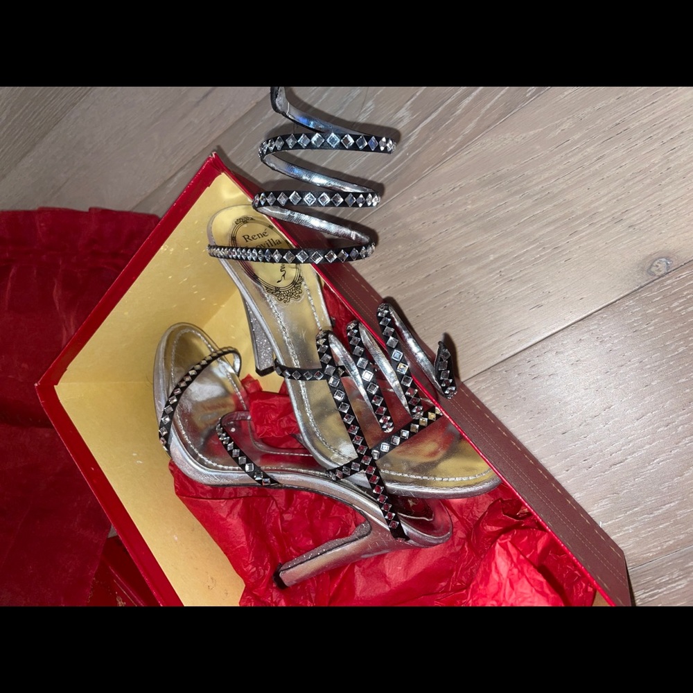 Rene caovilla swirl heels 35.5